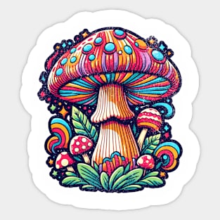 Trippy Mushroom Sticker